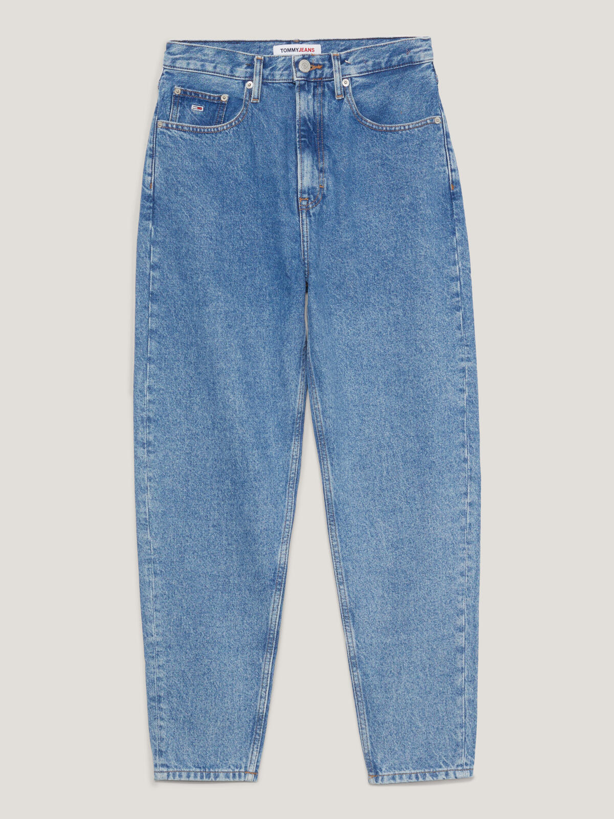 Tommy Hilfiger MOM JEAN UHR TPR NOS Kadın Mavi Kot Pantolon