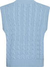 Tommy Hilfiger CABLE C-NK VEST Kadın Mavi Kazak