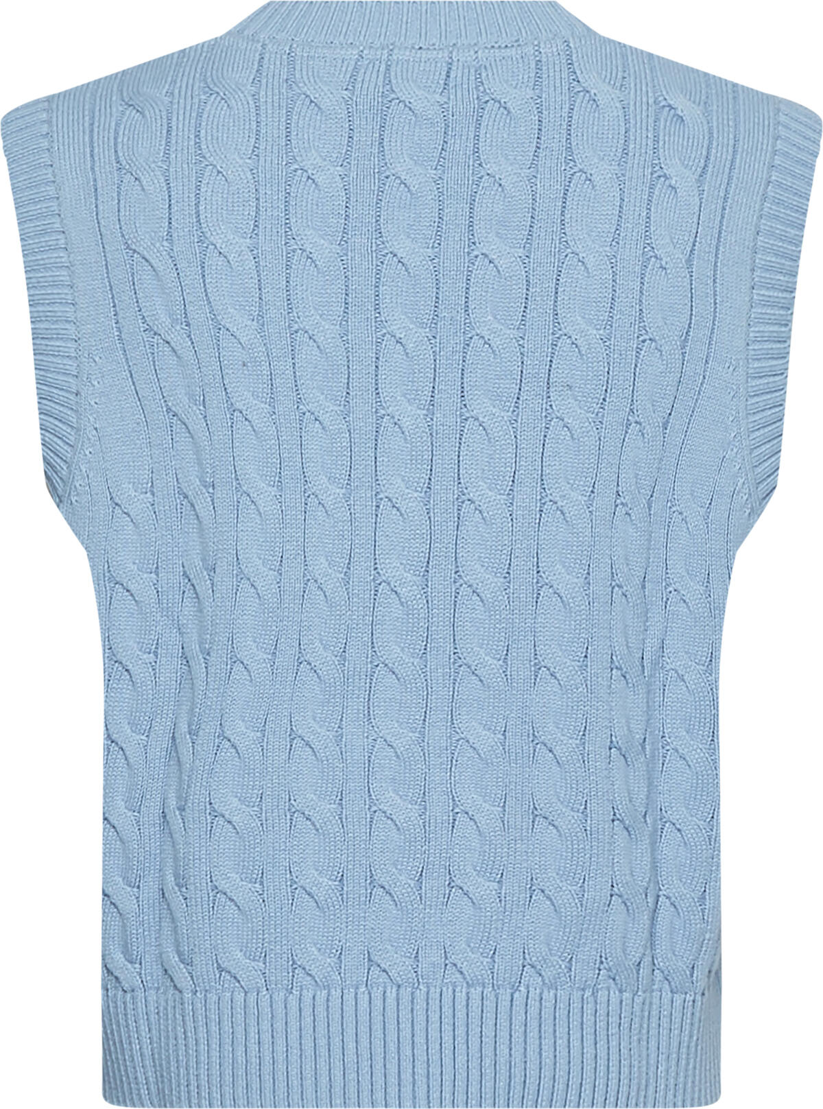 Tommy Hilfiger CABLE C-NK VEST Kadın Mavi Kazak