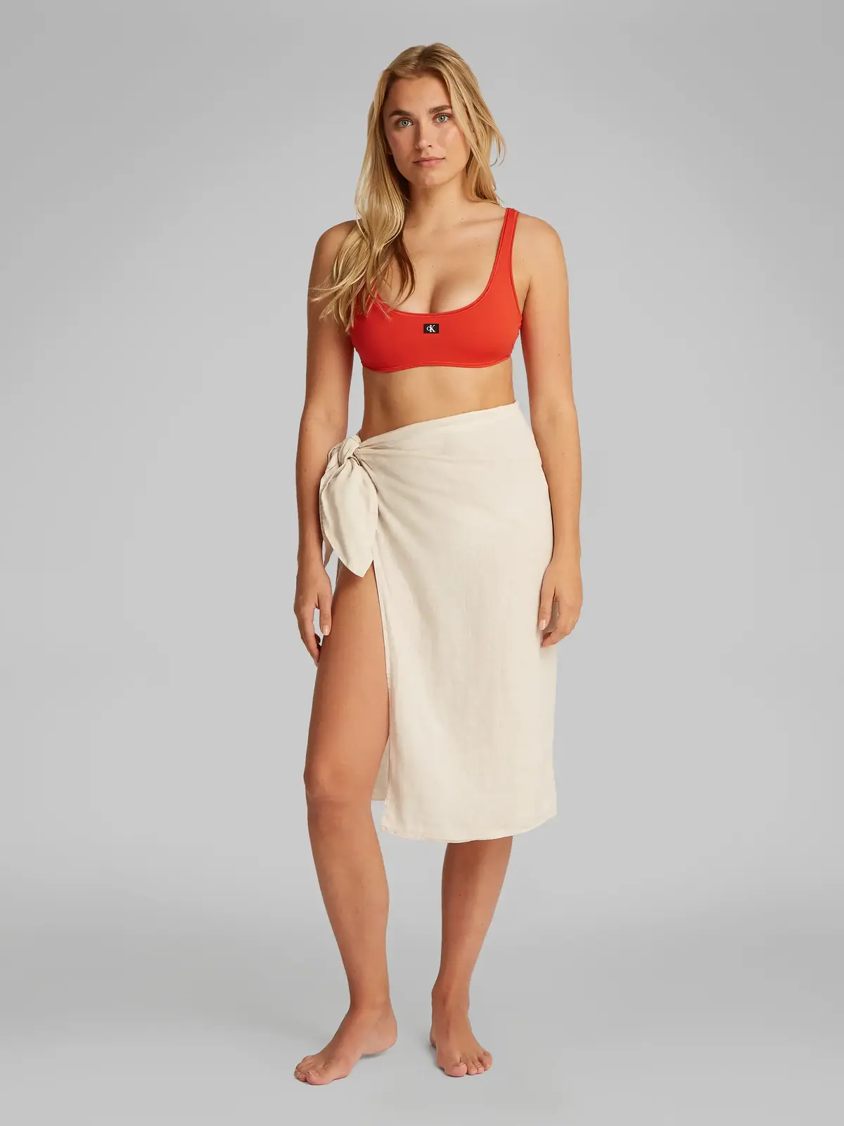 Calvin Klein BRALETTE-RP Kırmızı Kadın Bralet Bikini Üstü