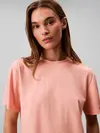 Calvin Klein SS SUPIMA JERSEY EMB Pembe Kadın Tişört