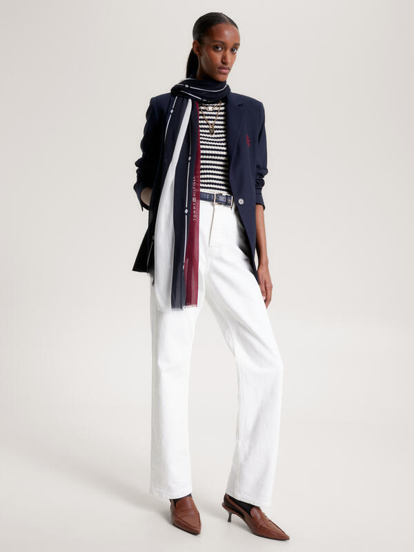 Tommy Hilfiger ESSENTIAL FLAG MODAL Kadın Kırmızı Atkı