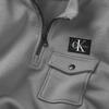 Calvin Klein HALF-ZIP FLEECE WORK Erkek Gri Sweatshirt