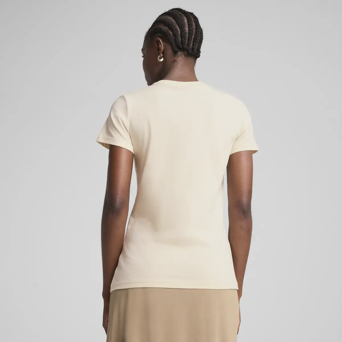 PUMA ESS No. 1 Logo Tee Krem Kadın T-shirt