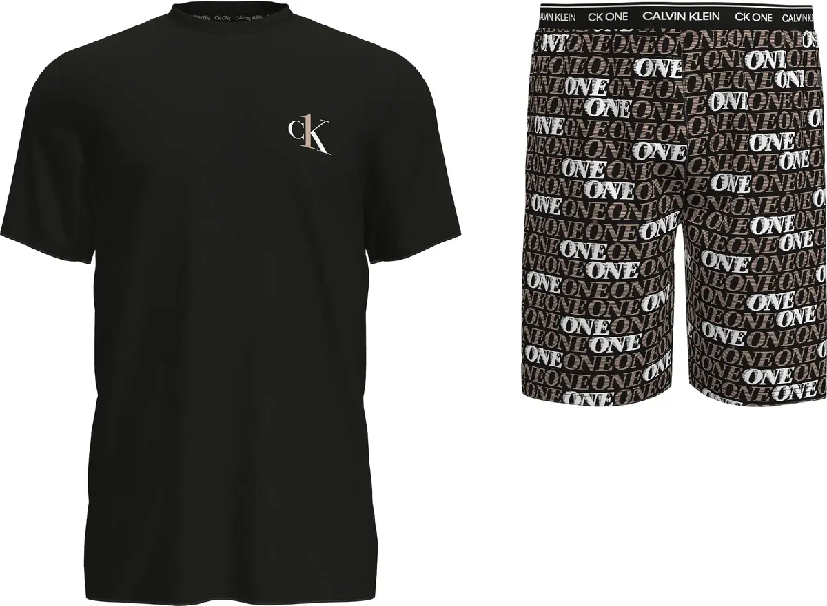 Calvin Klein S/S SHORT SET Erkek Siyah Eşofman Takımı