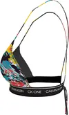 Calvin Klein TRIANGLE-RP-PRINT Kadın Renkli Bikini Üstü