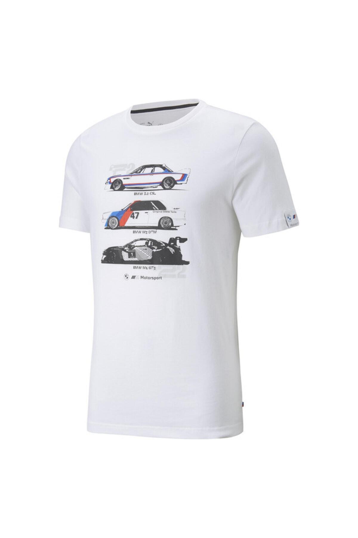 Puma Bmw Mms Graphıc M Tee Beyaz Erkek T-Shirt