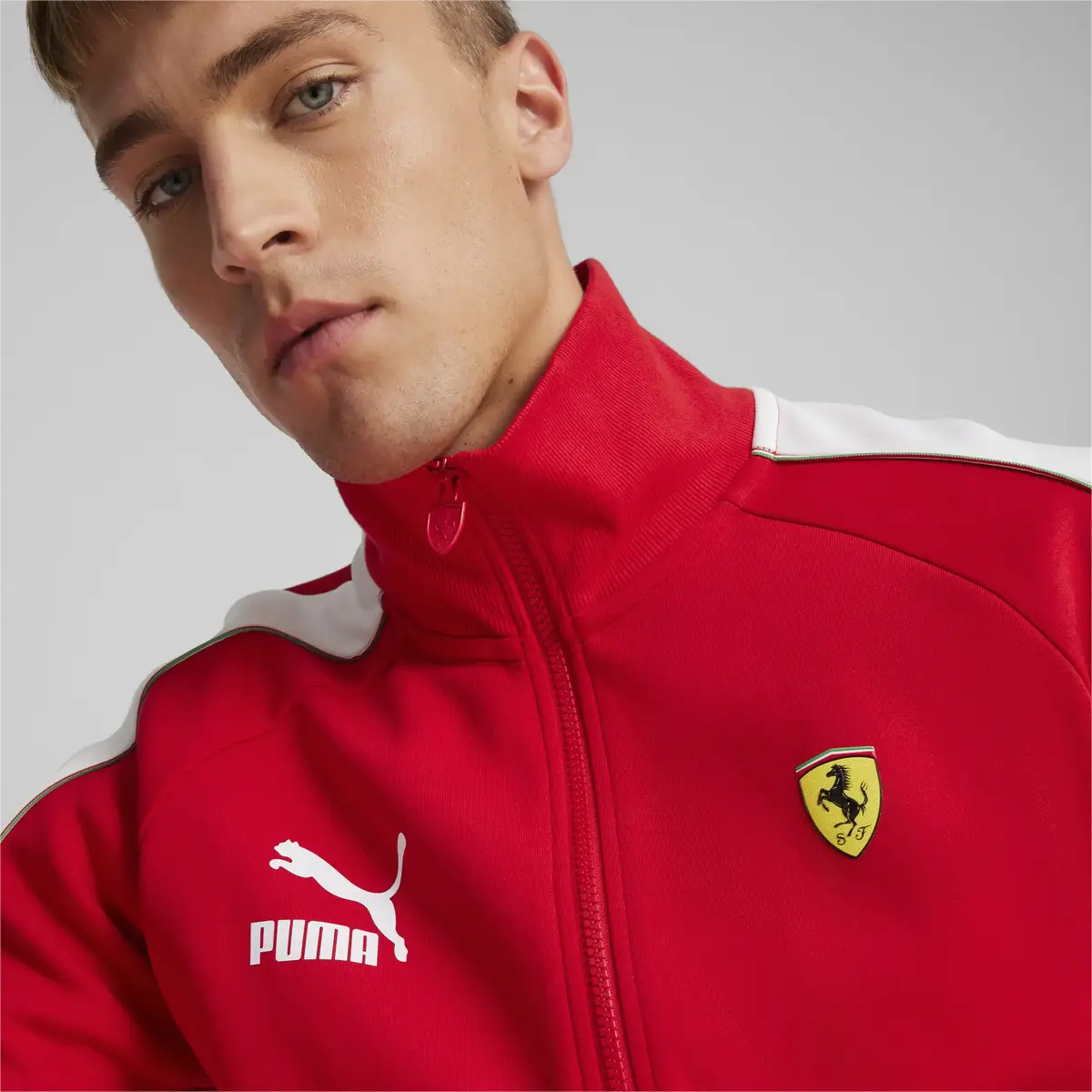 Puma Ferrari Race Iconic T7 Track Jacket Kırmızı Erkek Sweatshirt