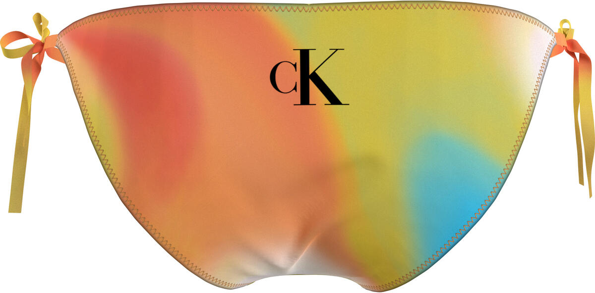 Calvin Klein STRING SIDE TIE-PRIN Kadın Sarı Bikini Altı
