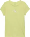 Calvin Klein MICRO MONOGRAM TOP, ZA6 Sarı Kadın T-Shirt & Polo