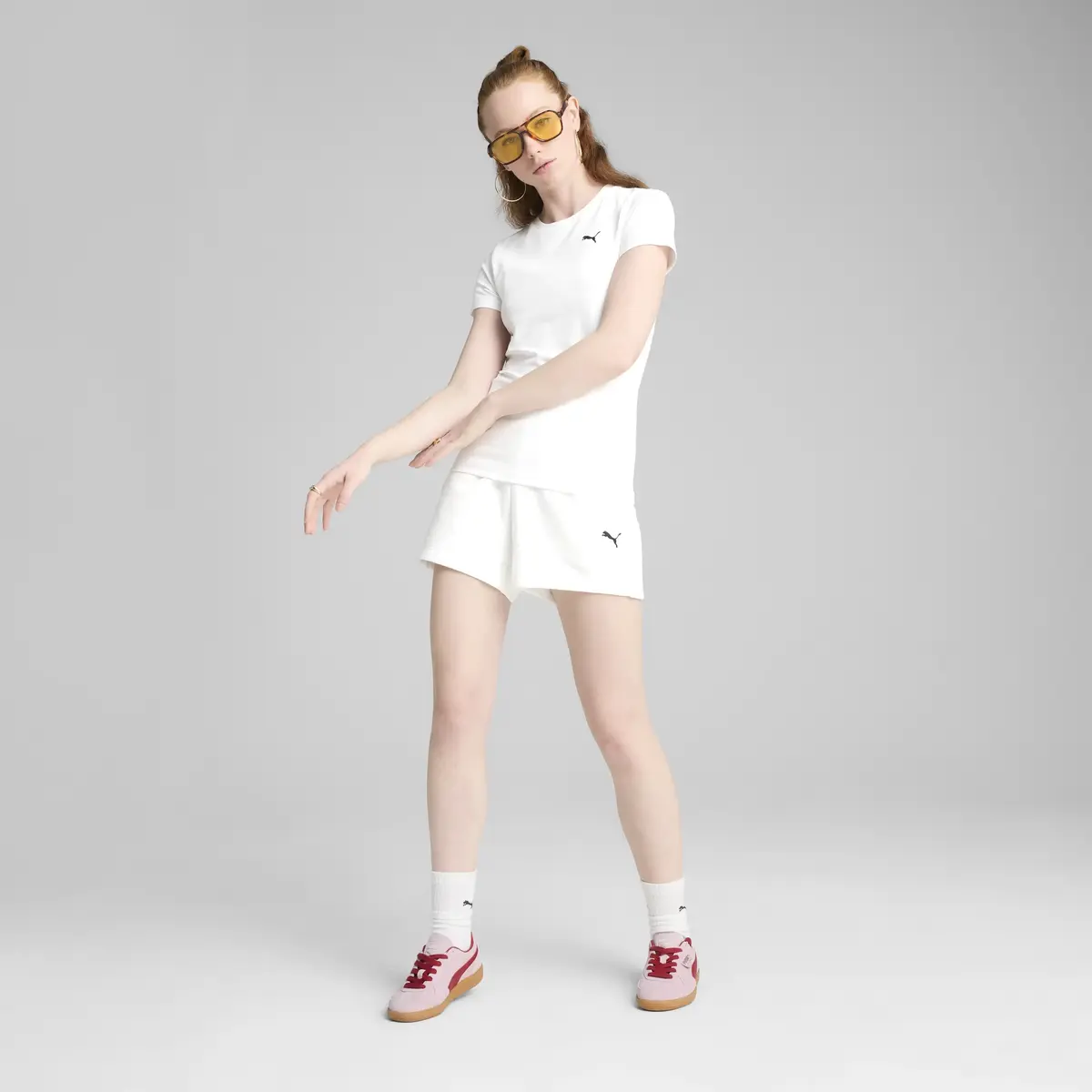 PUMA WARDROBE ESS Slim Tee Beyaz Kadın T-Shirt