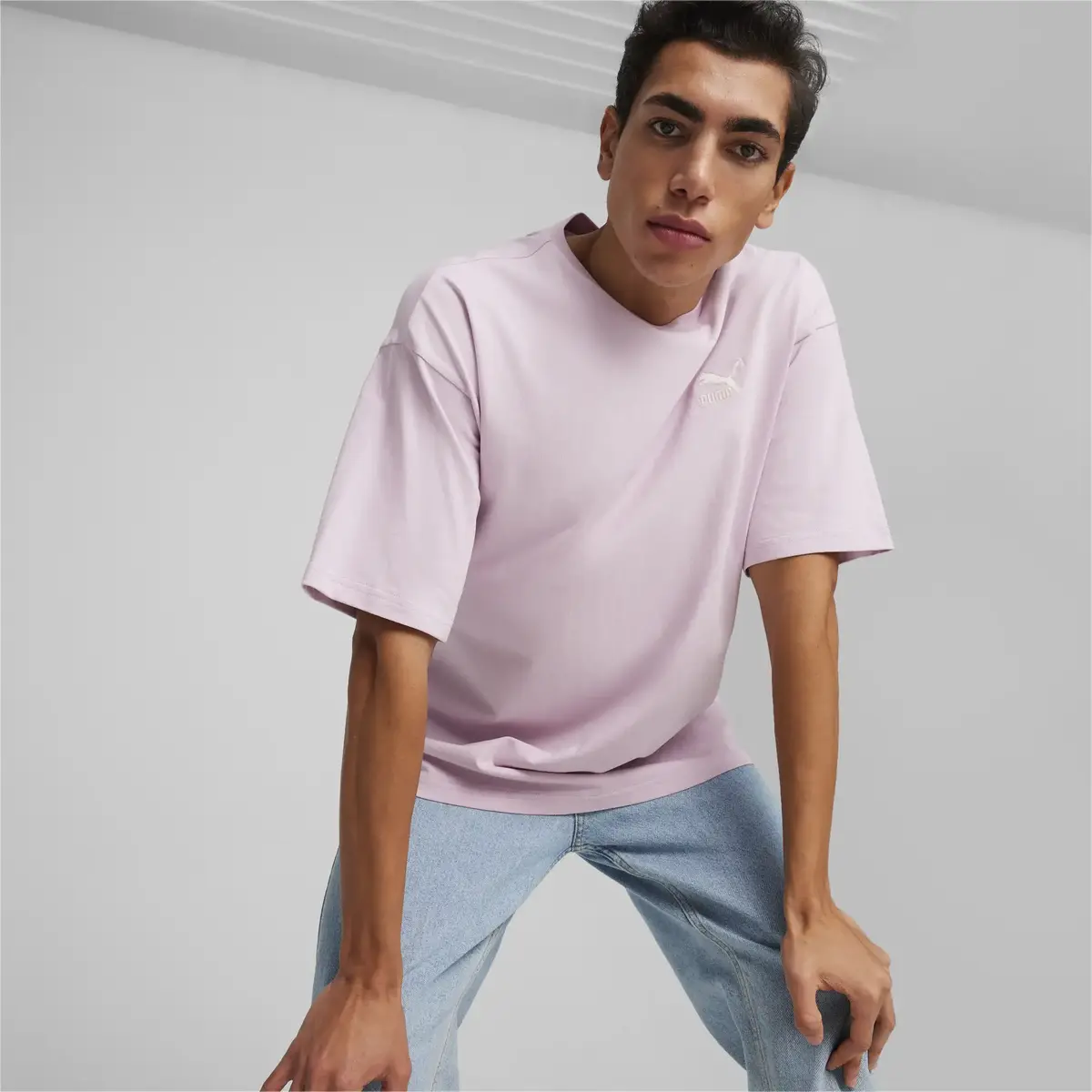 Puma BETTER CLASSICS Oversized Tee Lila Erkek T-Shirt