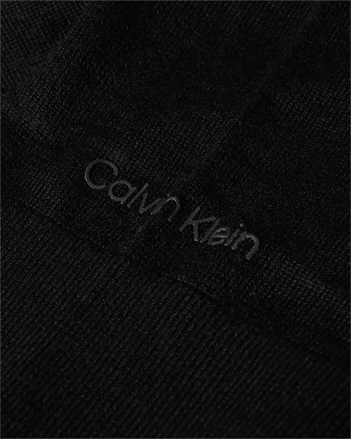 Calvin Klein EXTRA FINE WOOL HS M Kadın Siyah Kazak