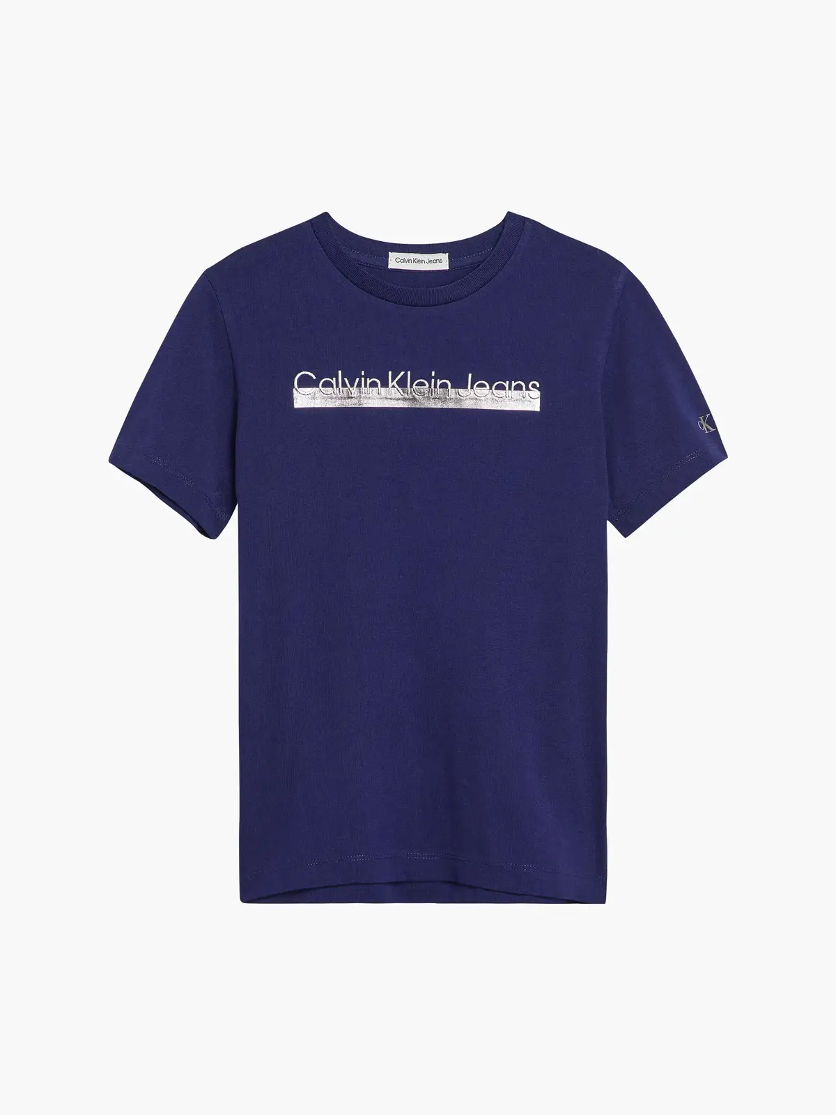 Calvin Klein METALLIC INST. LOGO Erkek Lacivert T-Shirt