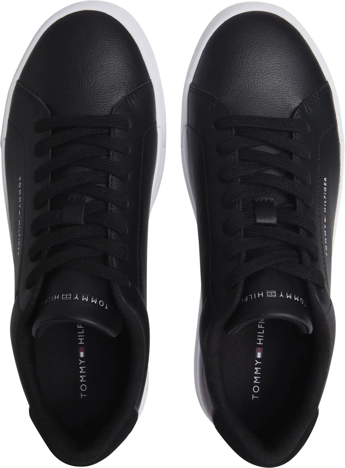 Tommy Hilfiger TH COURT LTH DETAIL, BDS Siyah Erkek Spor Ayakkabı & Sneaker