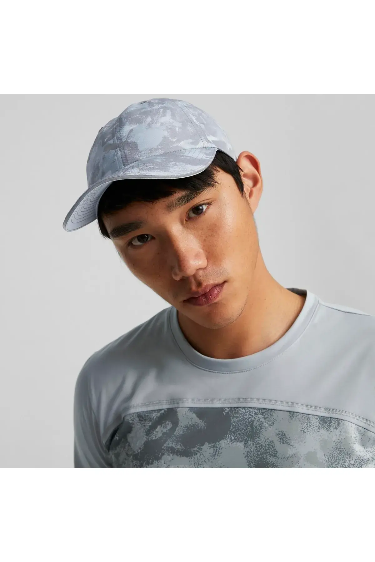 Puma Running Cap III Gri - Mavi Desenli Unisex Şapka