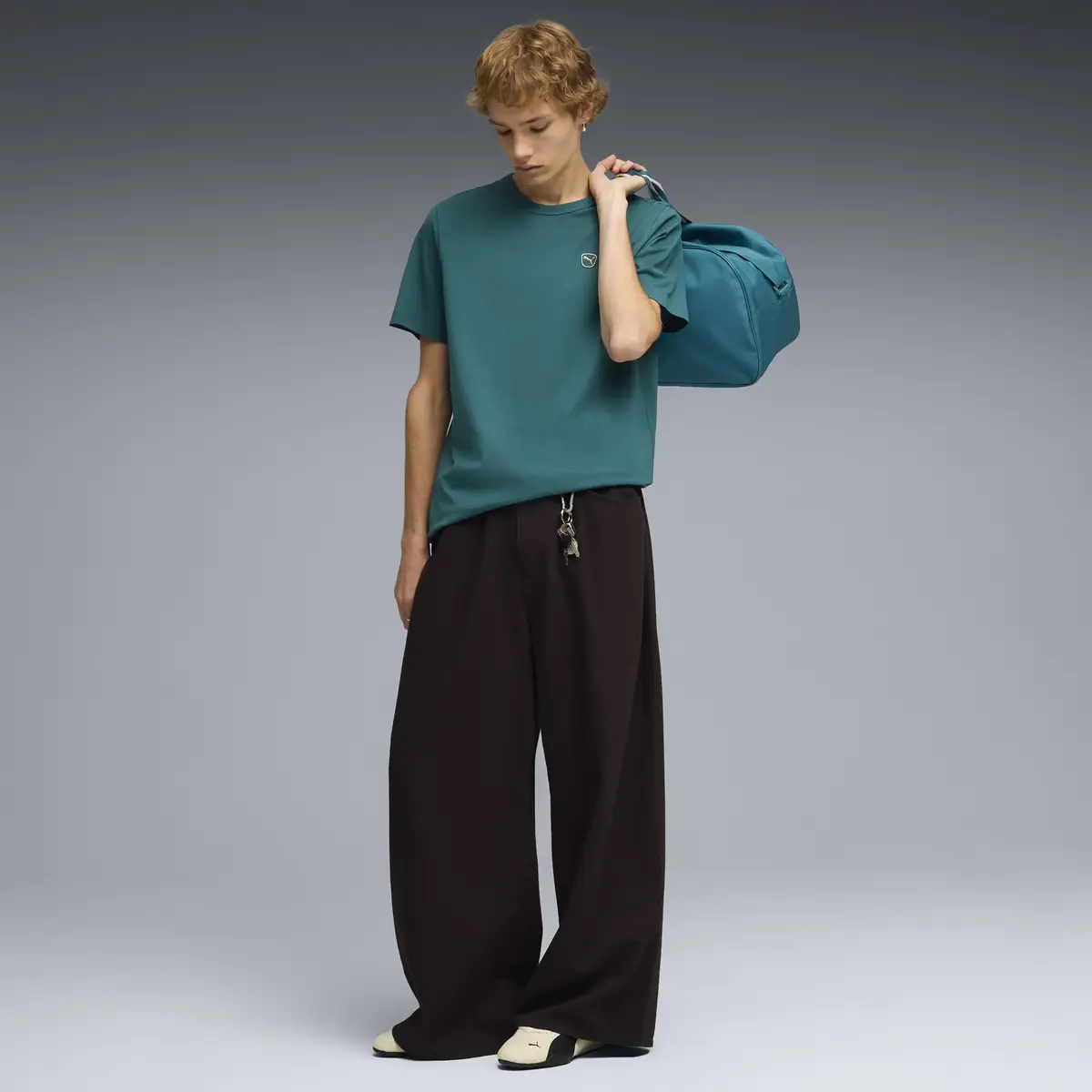 Puma ESS ELEVATED Tee TK M Yeşil Erkek T-Shirt