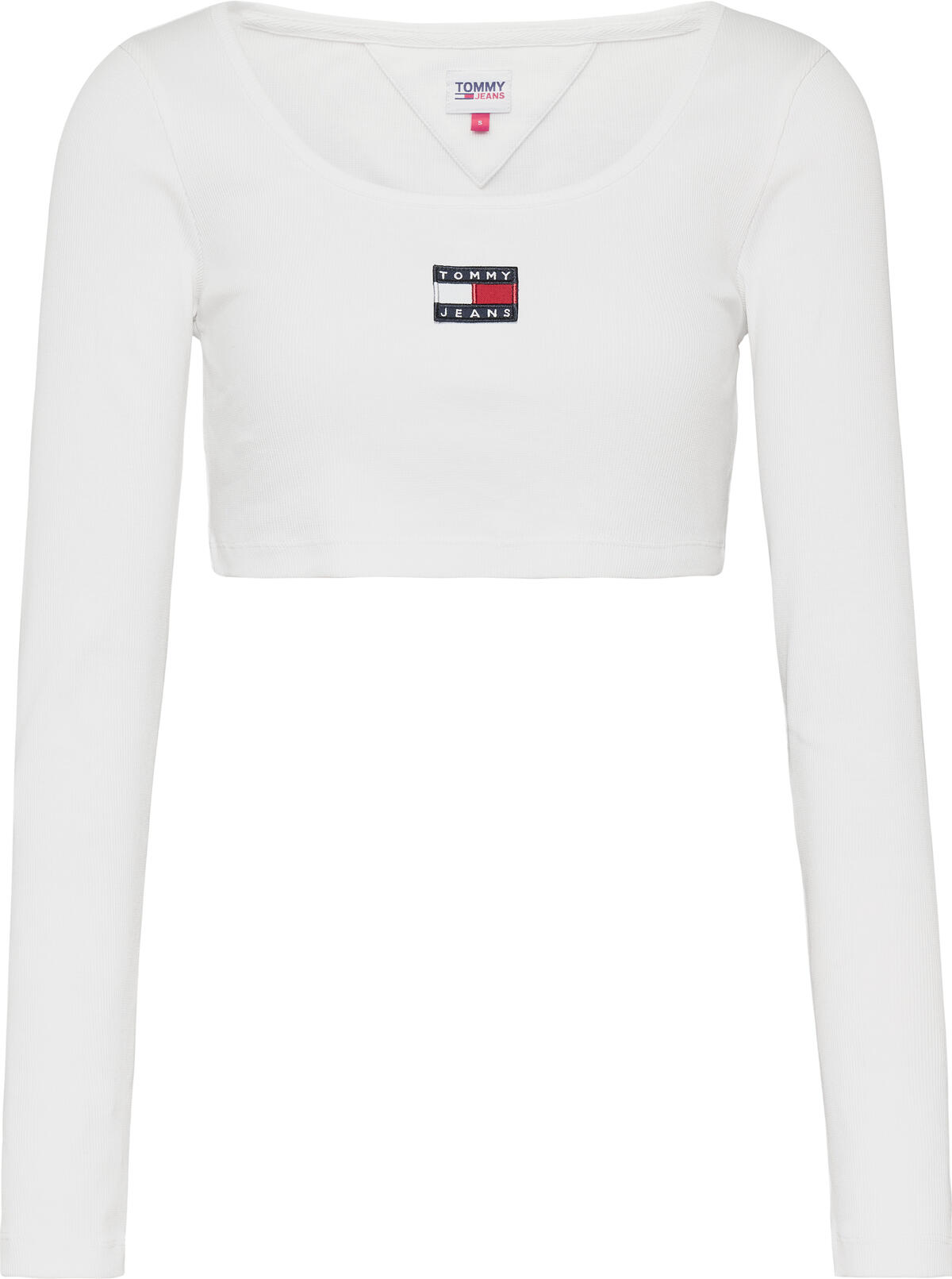 Tommy Hilfiger TJW CROP RIB CENTER Kadın Krem Kazak