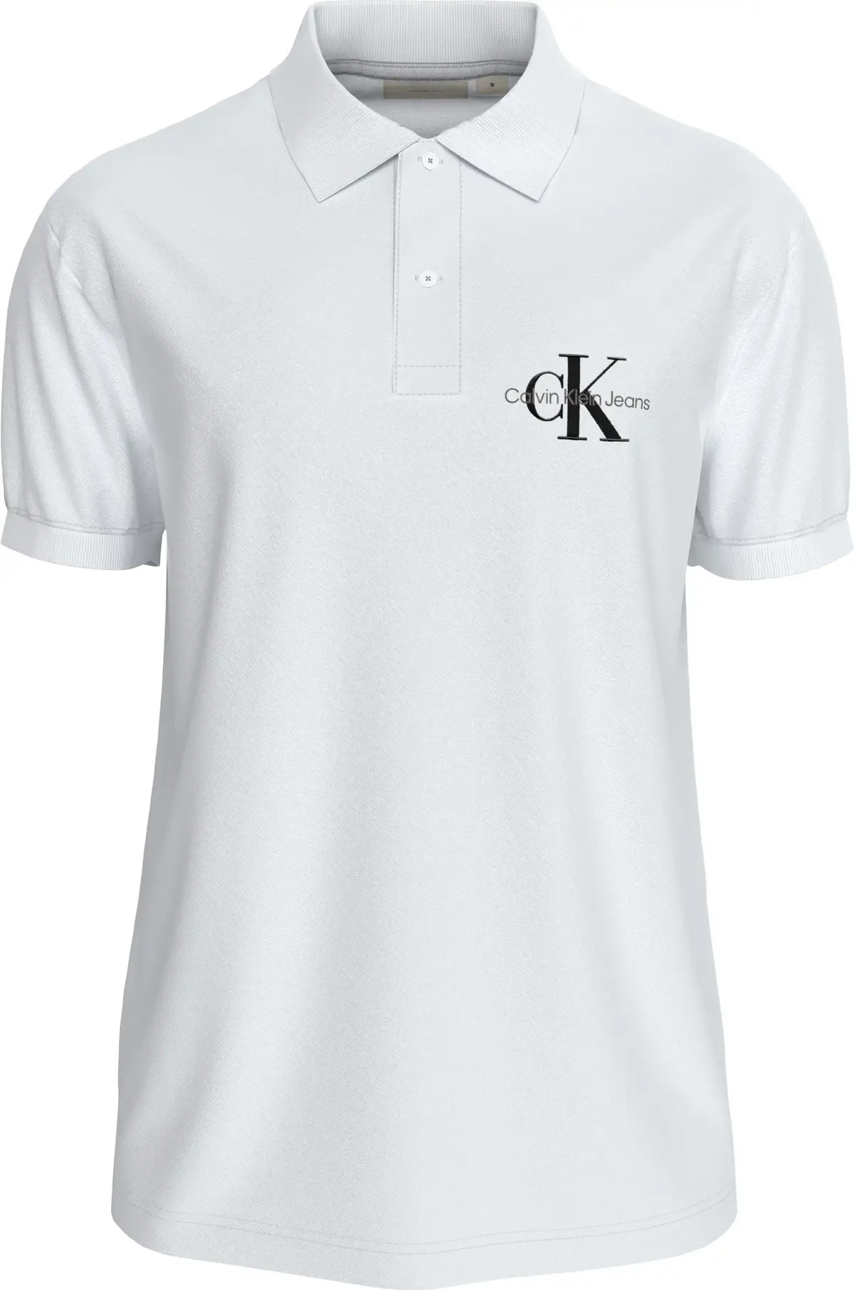 Calvin Klein MONOLOGO POLO, YAF Beyaz Erkek T-Shirt & Polo