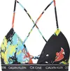 Calvin Klein TRIANGLE-RP-PRINT Kadın Renkli Bikini Üstü