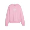 Puma DOWNTOWN Oversized Crew Pembe Kadın Hoodie