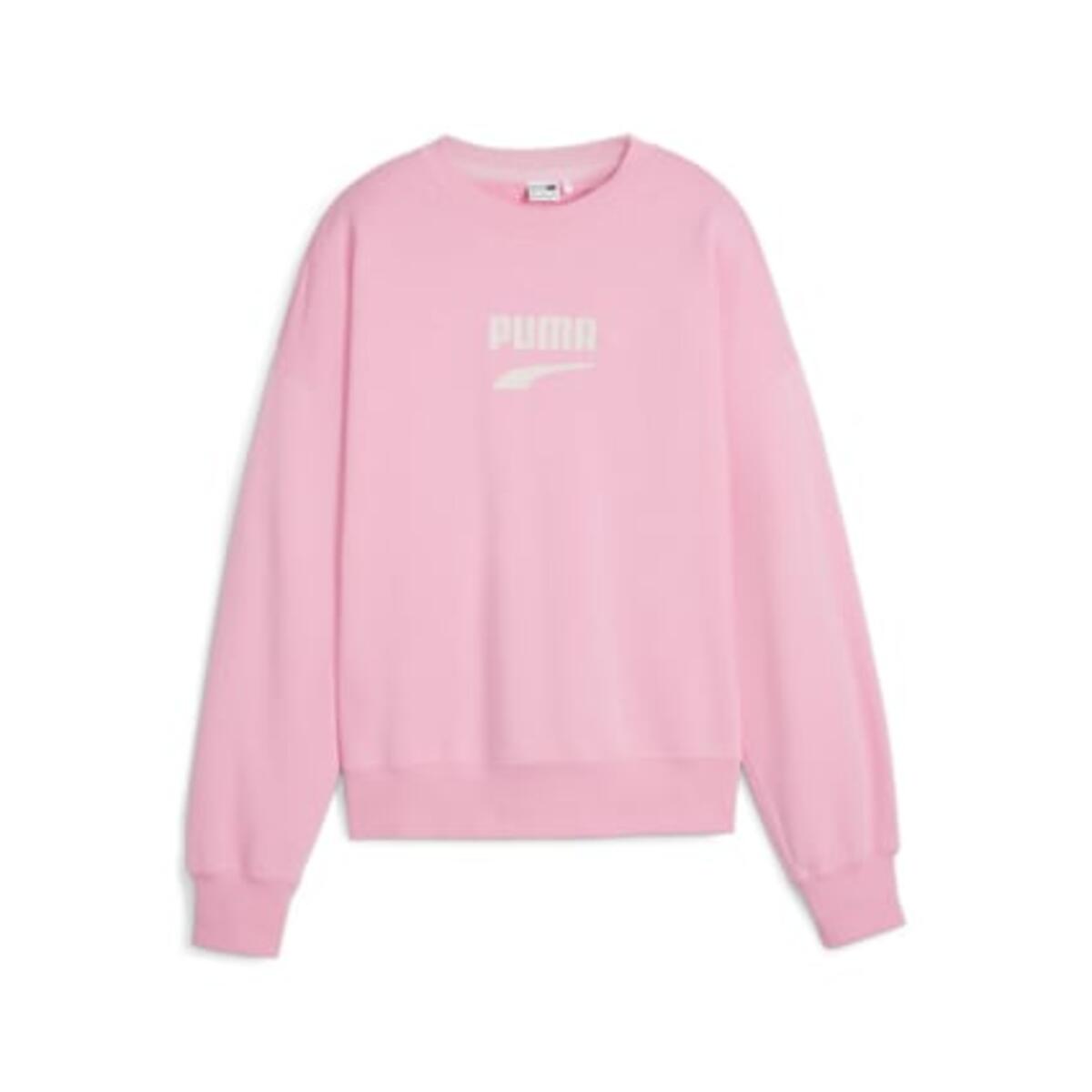 Puma DOWNTOWN Oversized Crew Pembe Kadın Hoodie