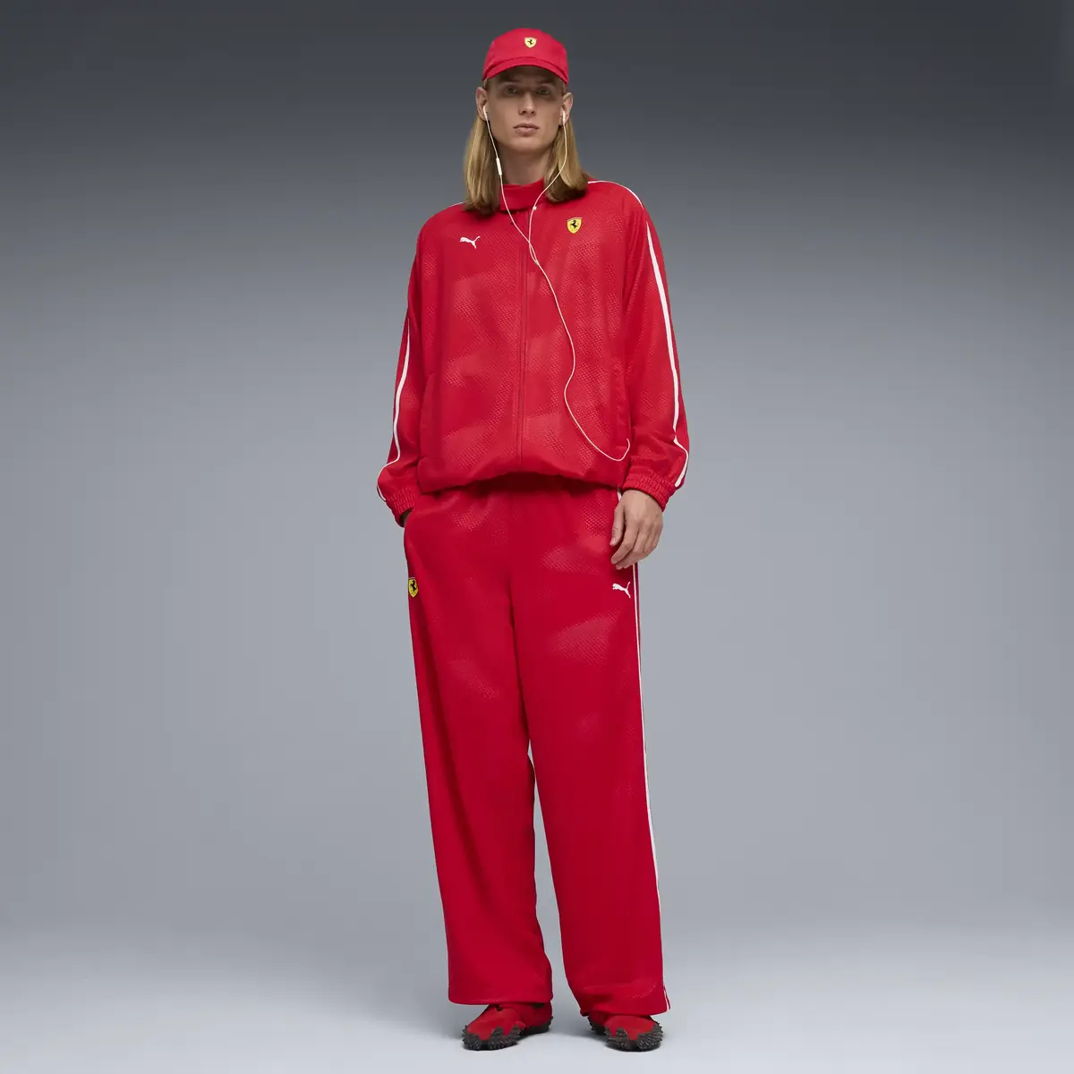 PUMA Ferrari T7 Oversized Pant Kırmızı Erkek Eşofman Altı