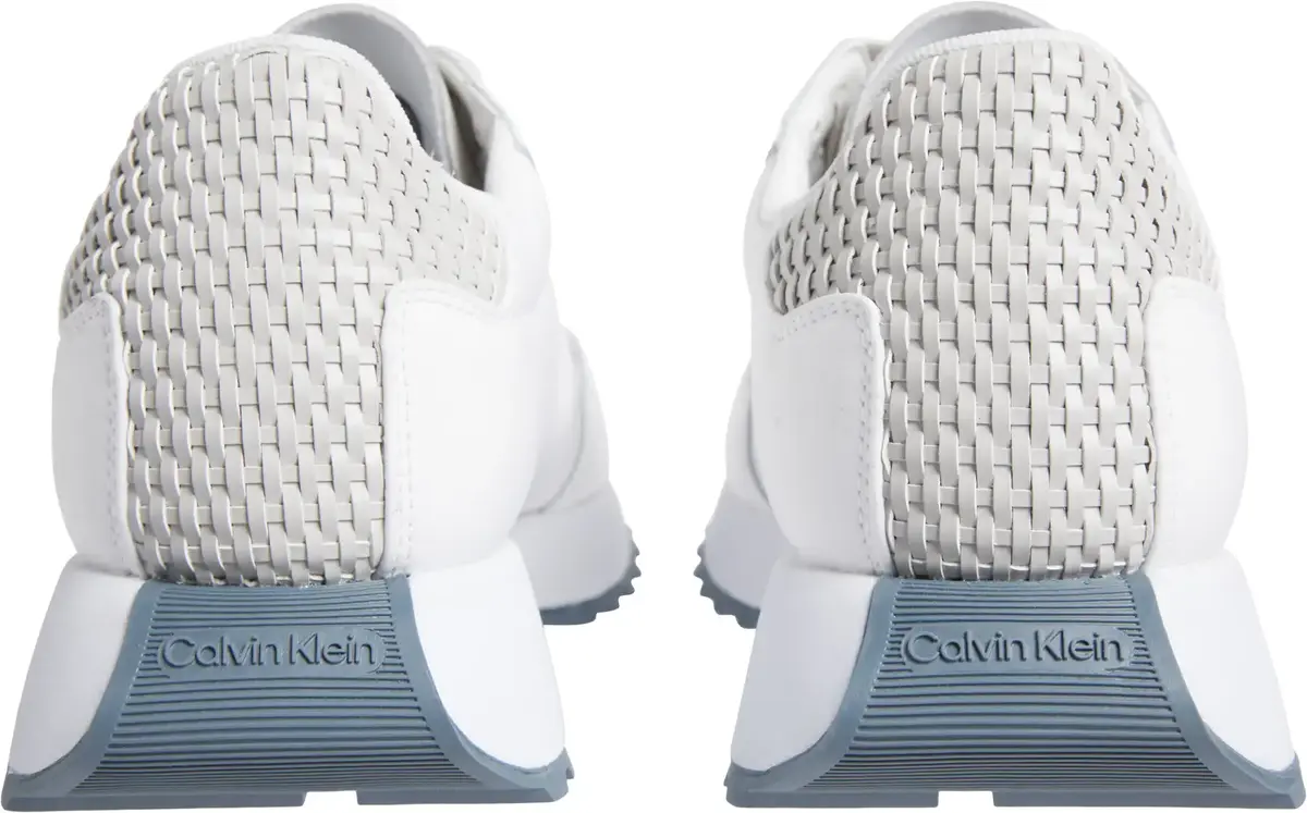 Calvin Klein LOW TOP LACE UP NYLO, 02Z Beyaz Erkek Spor Ayakkabı & Sneaker