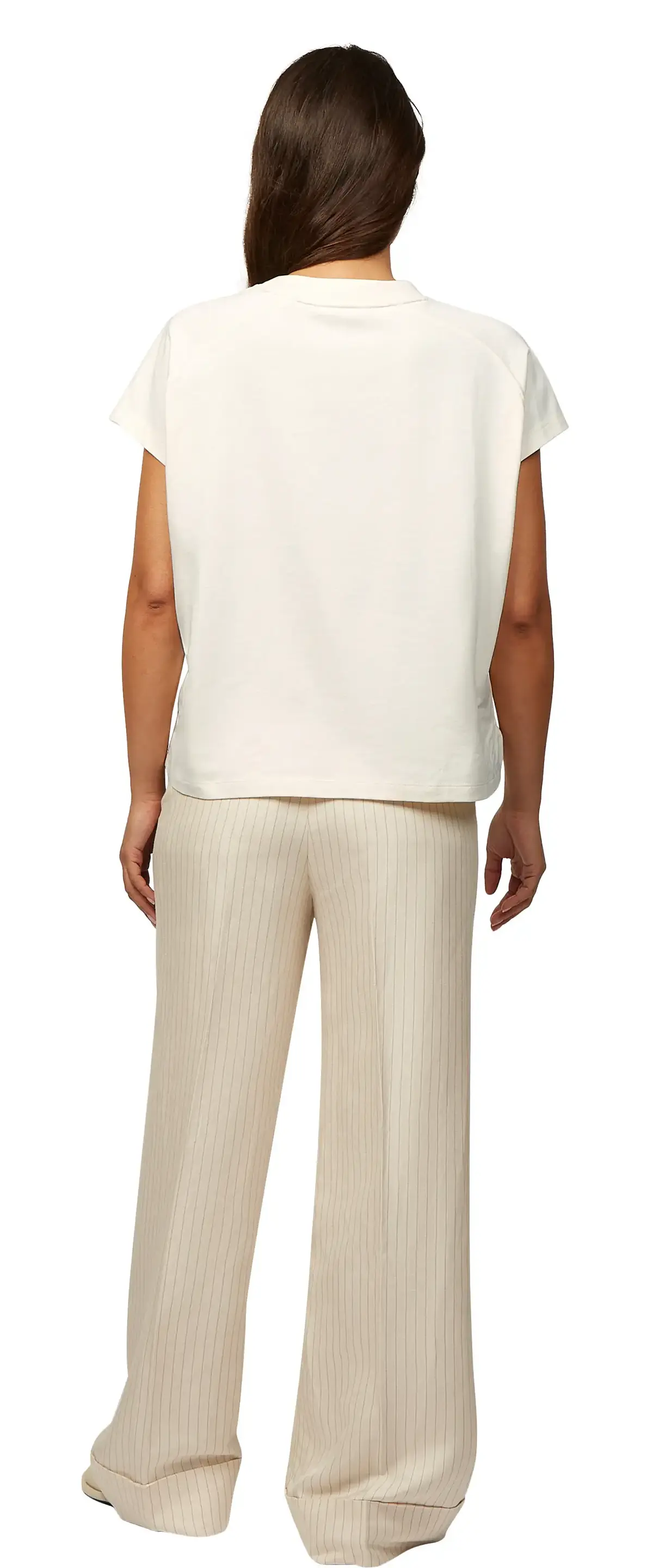 Tommy Hilfiger SAIL FLAGS RLXD C-NK, AEF Bej Kadın T-Shirt & Polo