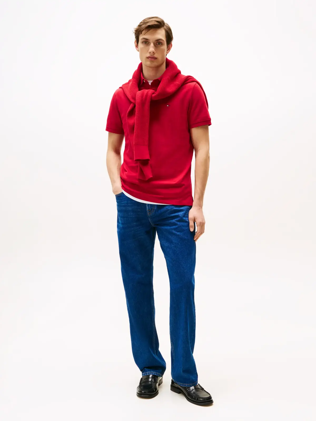 Tommy Hilfiger 1985 REGULAR POLO Erkek Kırmızı T-Shirt