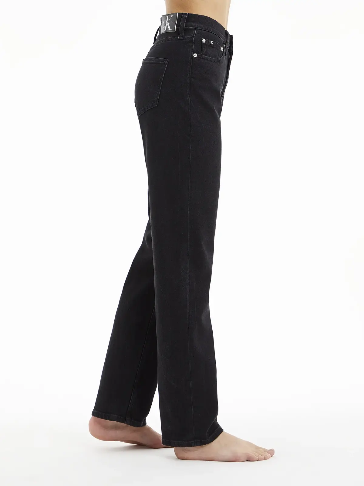 Calvin Klein HIGH RISE STRAIGHT Kadın Antrasit Kot Pantolon
