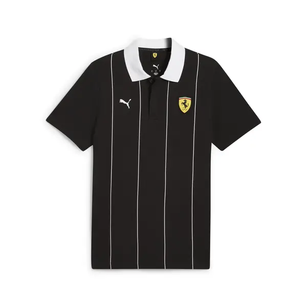 PUMA Ferrari Race Premium Polo Siyah Erkek Polo T-Shirt