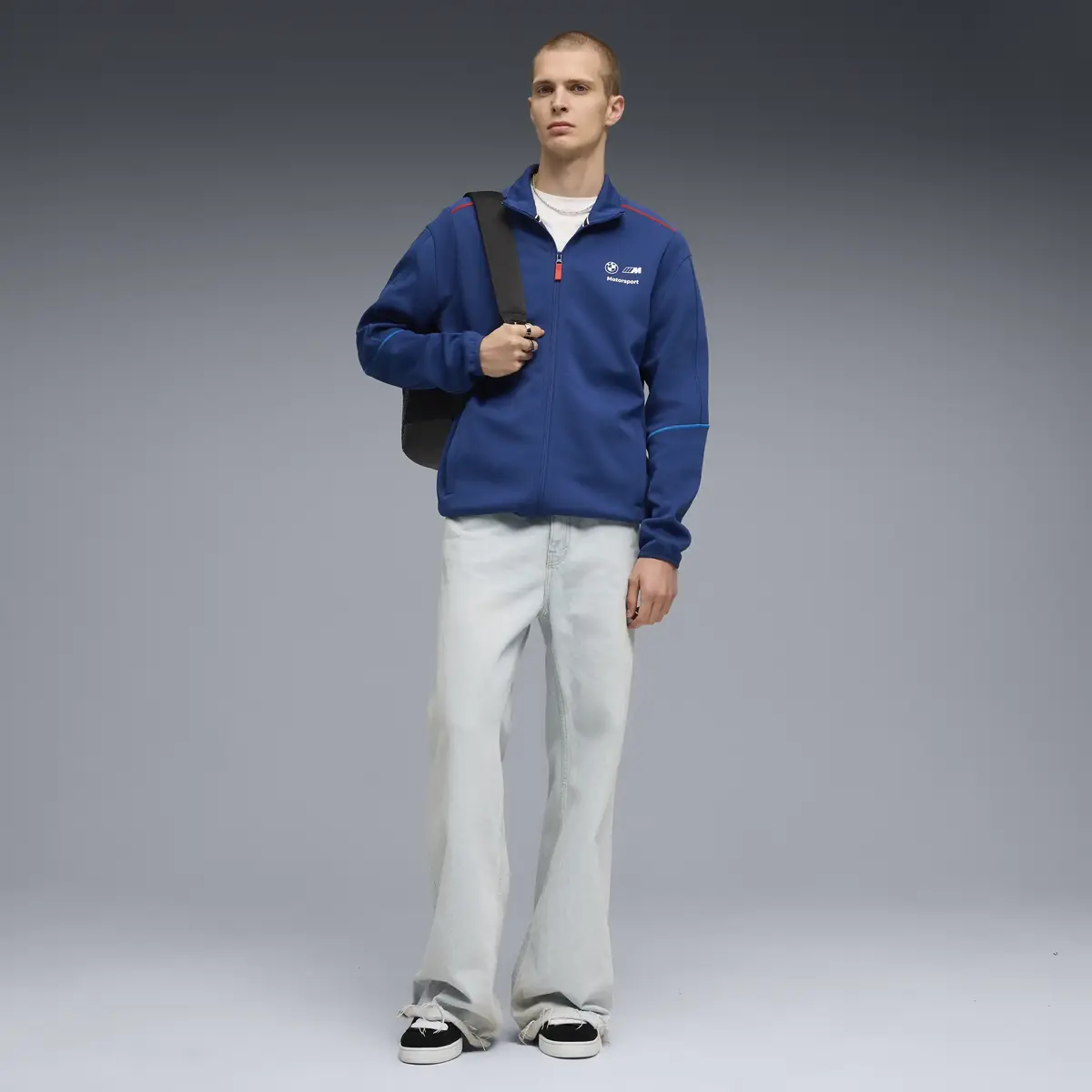 Puma BMW MMS Sprtswr MT7 Trck Jkt Lacivert Erkek Fermuarlı Üst