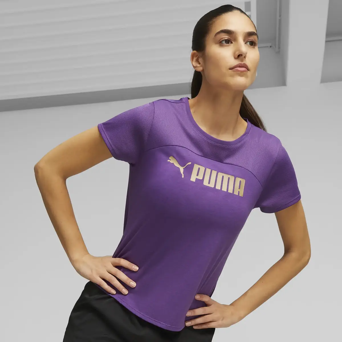 Puma FIT ULTRABREATHE TEE Mor Kadın T-Shirt & Polo