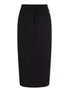 Calvin Klein SOFT LINEN MIDI SKIRT Siyah Kadın Etek