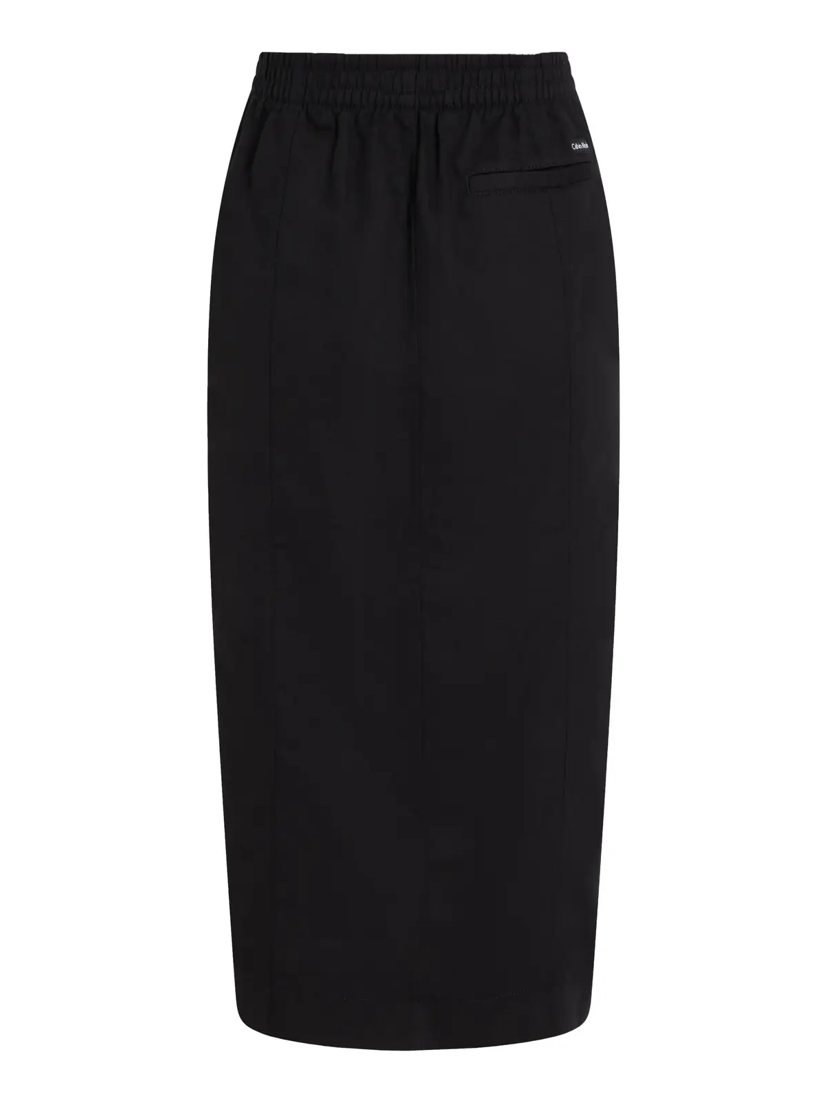 Calvin Klein SOFT LINEN MIDI SKIRT Siyah Kadın Etek