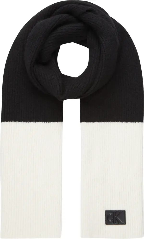 Calvin Klein COLORBLOCK SCARF Erkek Siyah Atkı
