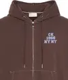 Calvin Klein LS WASHED PREMIUM VINTAGE LOGO F Erkek Kahverengi Fermuarlı Sweatshirt