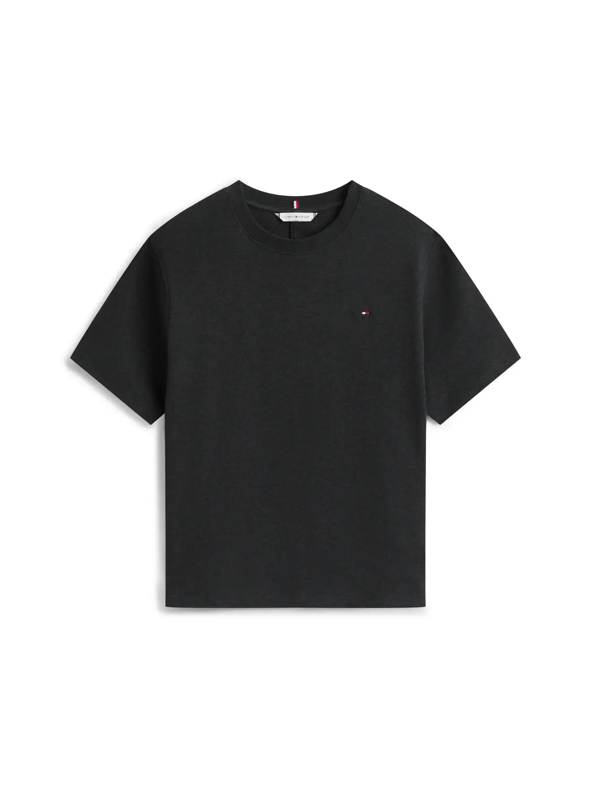 Tommy Hilfiger MODERN INTERLOCK BOX, P4E Siyah Kadın T-Shirt