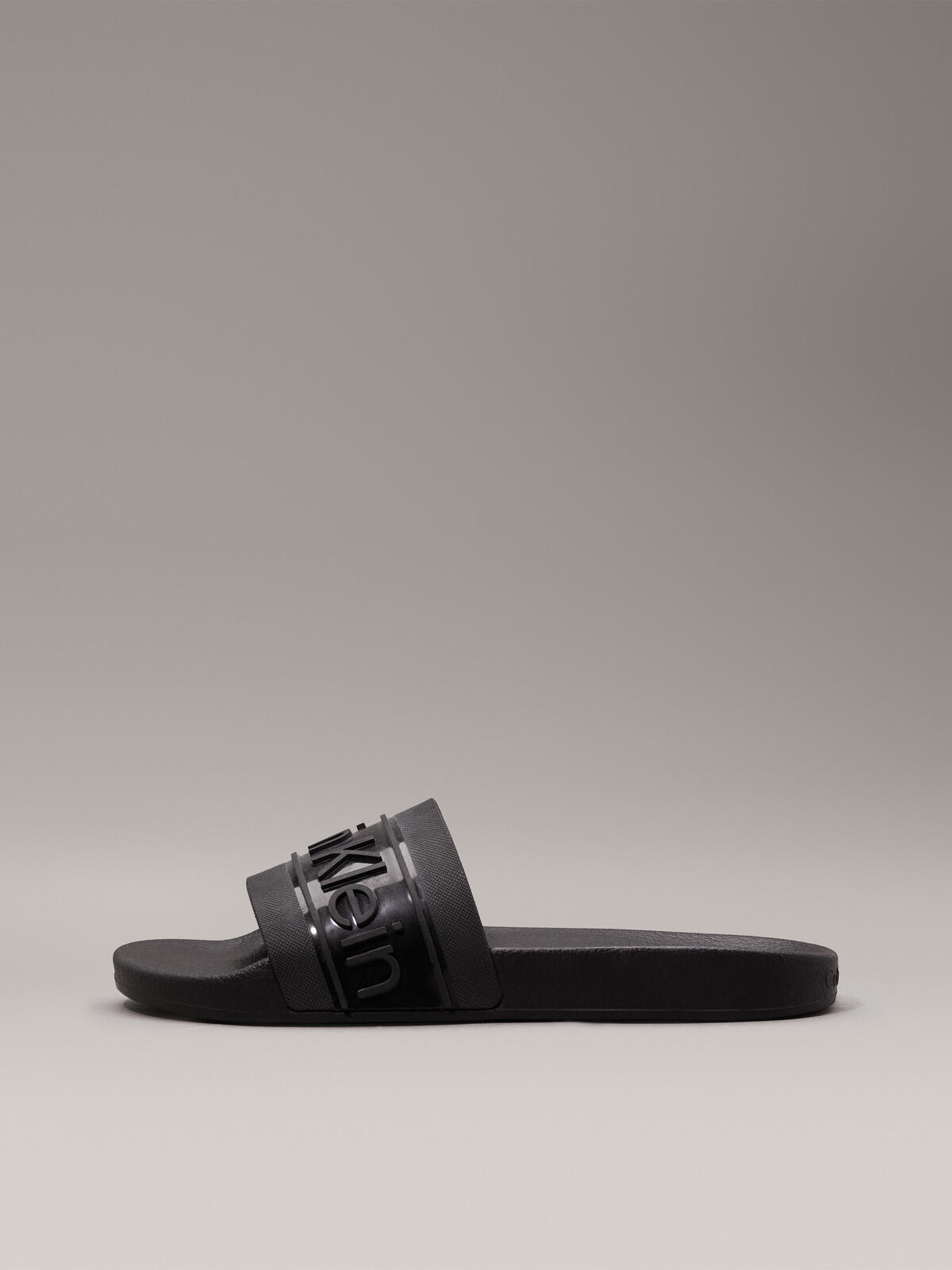 Calvin Klein SLIDE TPU SAFFIANO Kadın Siyah Terlik