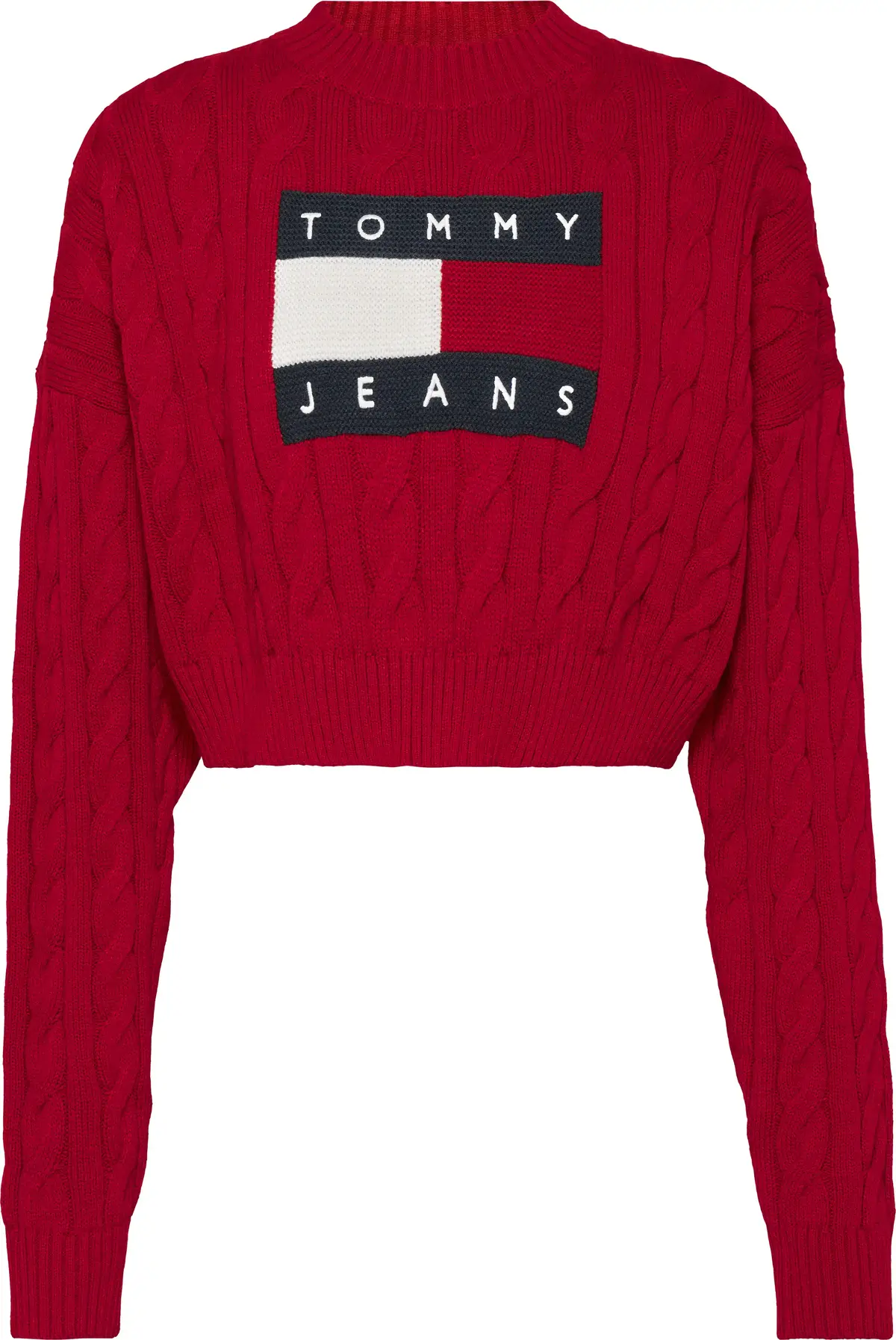 Tommy Hilfiger TJW BXY CENTER FLAG Kadın Kırmızı Kazak