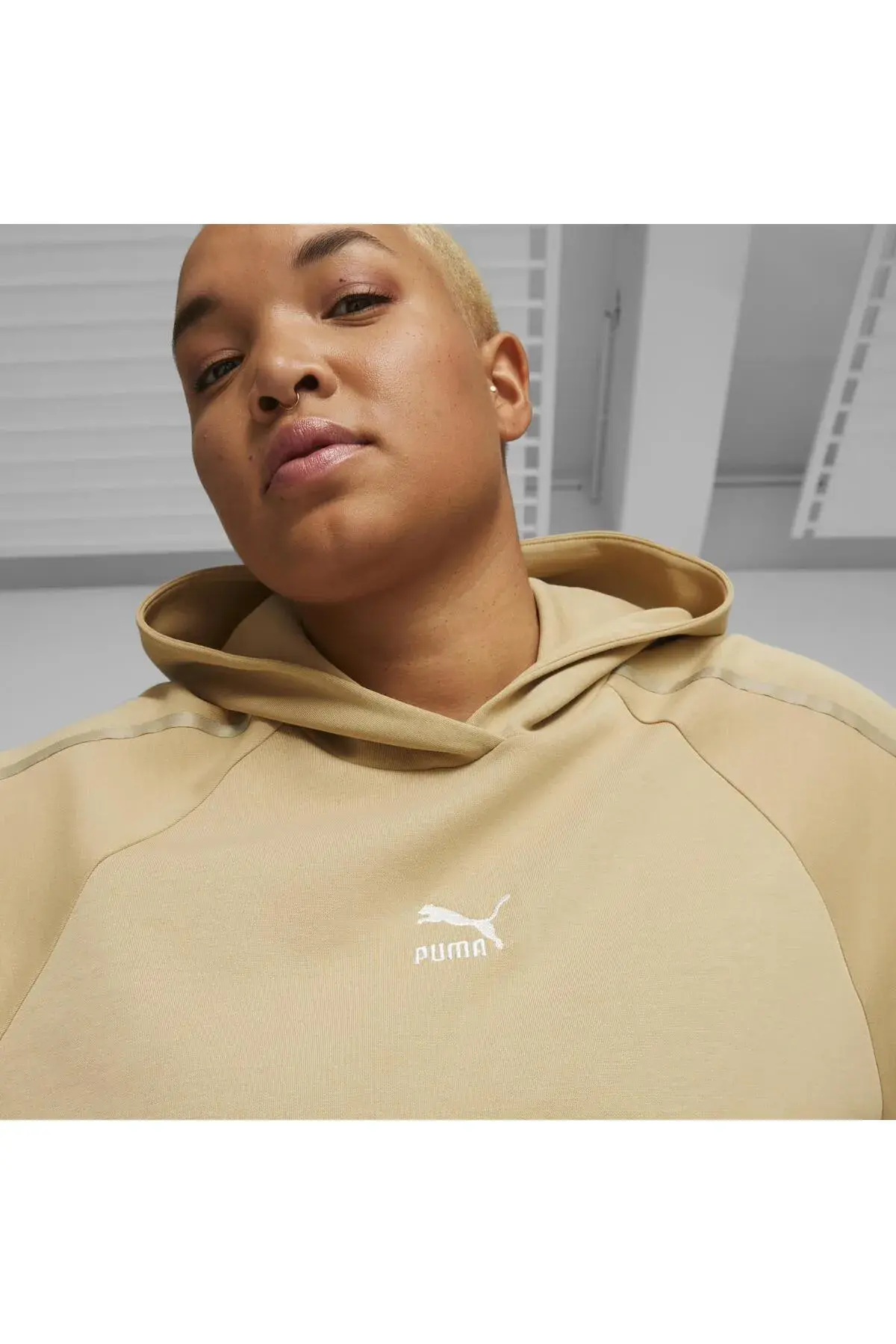 Puma T7 Hoodie Bej Kadın Hoodie