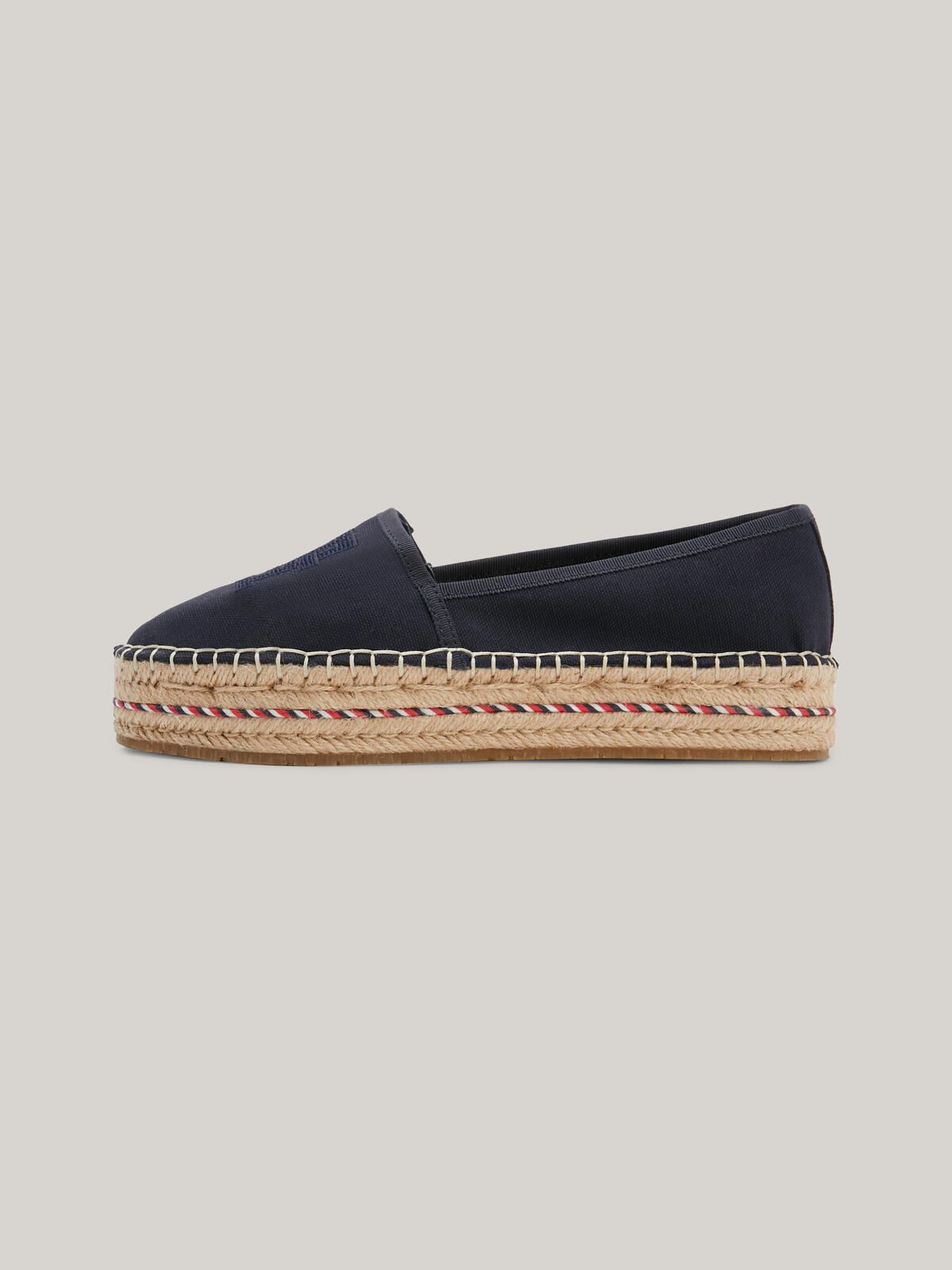 Tommy Hilfiger TH EMBROIDERED FLATF Kadın Siyah Ayakkabı