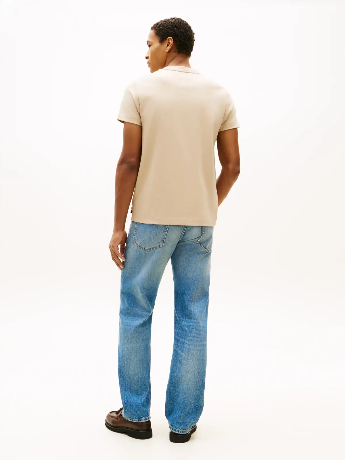Tommy Hilfiger LUXURY INTERLOCK TEE, RBT Bej Erkek T-Shirt & Polo