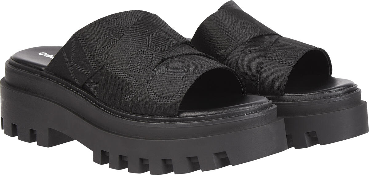 Calvin Klein TOOTHY COMBAT SANDAL Kadın Siyah Sandalet