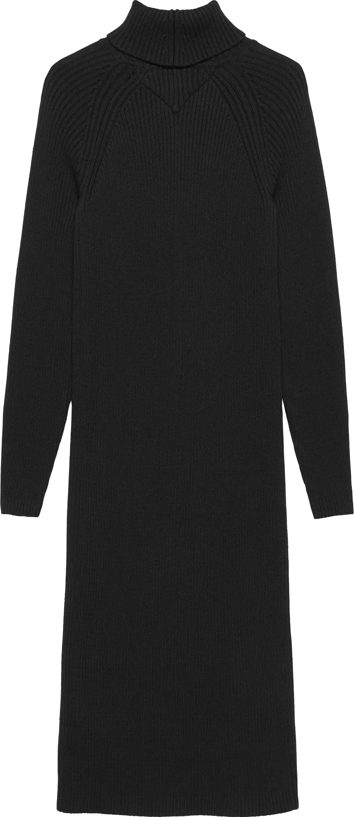 Tommy Hilfiger TJW MOCKNECK BADGE S, BDS Siyah Kadın Elbise-Etek