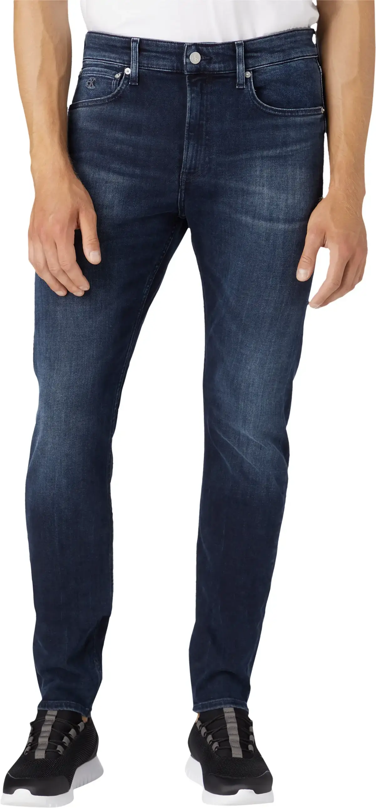 Calvin Klein SLIM TAPER Erkek mavi Kot Pantolon