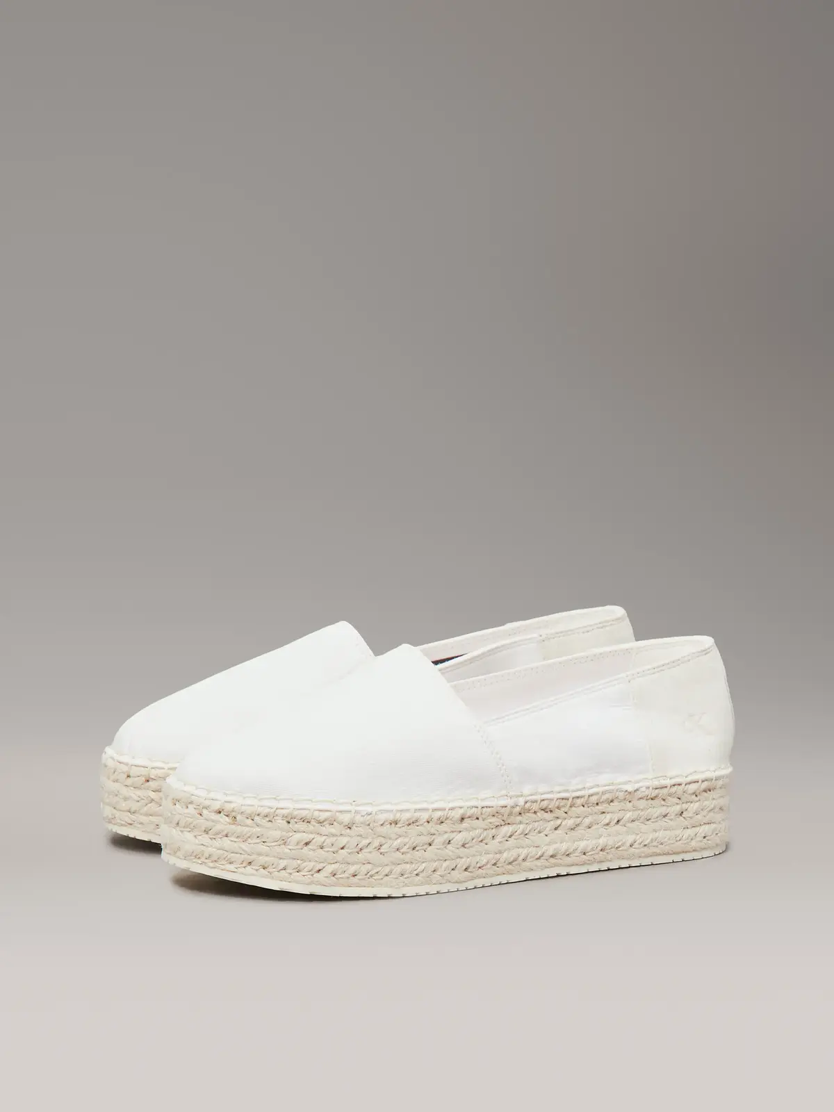 Calvin Klein FLATFORM ESPADRILLE, 01S Beyaz Kadın Ayakkabı-Bot