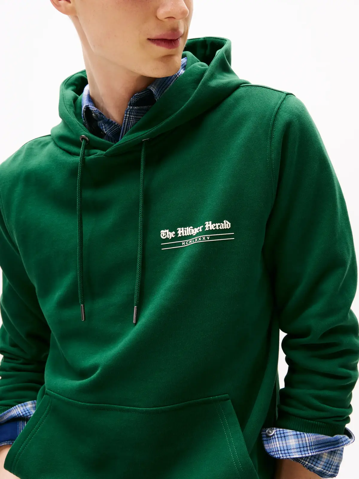 Tommy Hilfiger HILFIGER HERALD GRAP, Yeşil Erkek Hoodie
