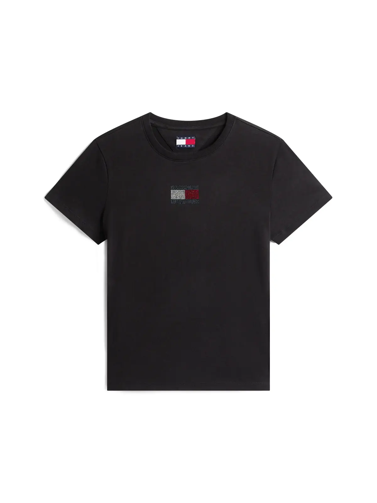 Tommy Hilfiger TJW REG PARTY FLAG T Siyah Kadın T-Shirt